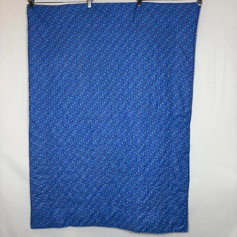 Baby Boy European Swedish Inspired Rocking Horse Nursery Quilt